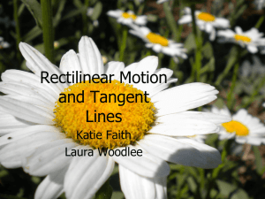 Rectilinear Motion and Tangent Lines