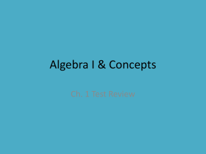 Algebra I & Concepts - Windsor C