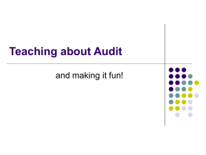 Teaching about Audit