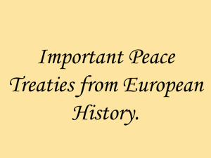 Important Peace Treaties