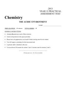 Year 12 Chemistry Prac Test 2013