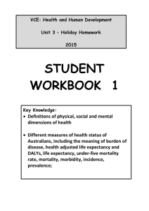Booklet 1 Australia's health - Answers