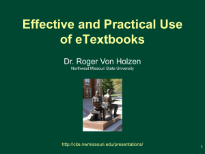 Effective and Practical Use of eTextbooks