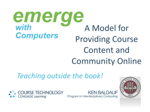 A Model for Providing Course Content and