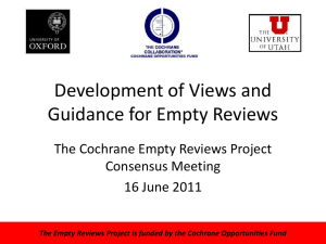 Development of Views on Empty Reviews