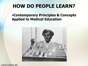 HOW PEOPLE LEARN: Theory & Practice
