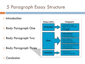 The Elements of an Essay and Expository writing