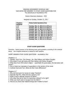 READING ASSIGNMENT SCHEDULE AND DUE DATES FOR