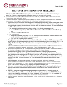 Protocol for Students on Probation