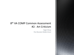 8th VA COMP Common Assessment #2: Art Criticism