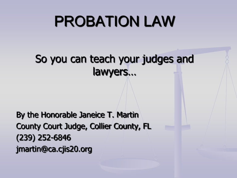 Probation Law 2014 Probation Law 2014