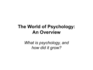 What Is Psychology?