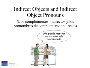 Indirect objects and their pronouns