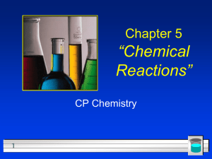 Chapter 11 Chemical Reactions