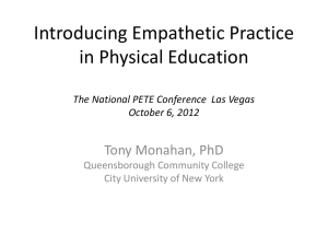 Introducing Empathetic Practice in Physical Education