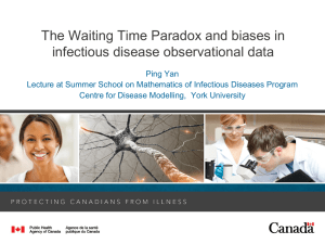 The Waiting Time Paradox and biases in infectious diseases
