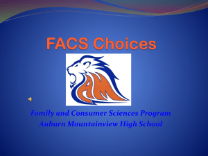 FCCLA Intro PPt - Auburn School District
