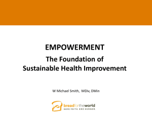 Empowerment & Sustainable Health Development