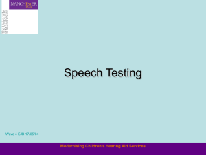 Speech tests