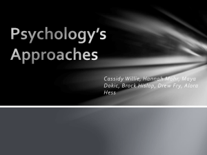Psychology*s Approaches