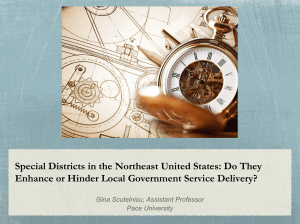 Special Districts in the Northeast United States: Do