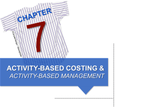 ACTIVITY-BASED COSTING