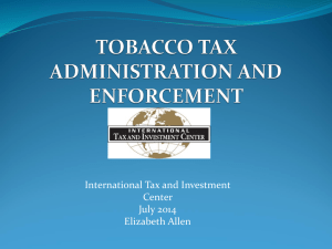 Session I - Excise Administration and Enforcement