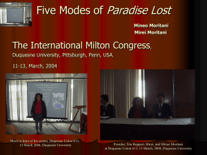 (A) Five Modes of Paradise Lost (1)