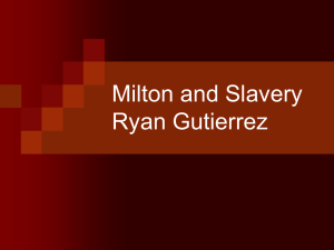 Ham's Vicious Race: Slavery and John Milton