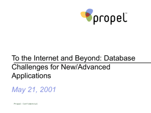 SIGMOD talk: "Internet and Beyond: Database Challenges"