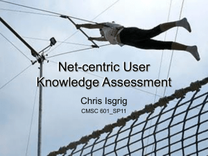 Net-centric User Knowledge Assessment