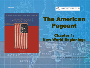 The American Pageant Chapter 1: New World