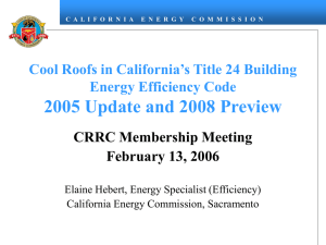 Cool Roofs in California's Title 24 Building Code