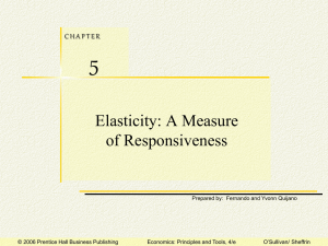 Chapter 5: Elasticity: A Measure of Responsiveness