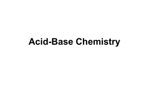 Acid-Base Chemistry