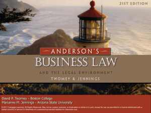 Twomey-Jennings, Andersons Business Law, 21ed