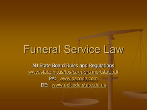 Funeral Service Law
