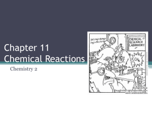 Chapter 11 Chemical Reactions - A