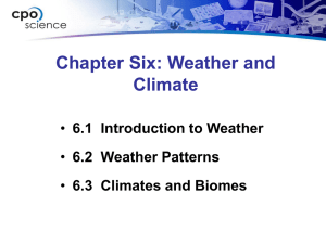 6.3 Biomes and climate