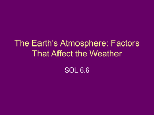 The Earth's Atmosphere Factors that Affect the Weather