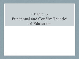 Chapter 3 Functional and Conflict Theories of Education