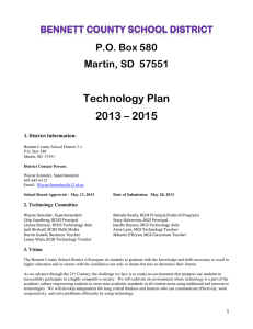 Technology Plan (2013-2015) - Bennett County School District