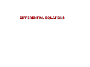 differential equations - Uplift North Hills Prep