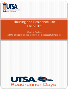 UTSA Housing and Residence Life 2013-2014