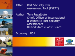 Port Security Risk Assessment Tool (PSRAT)