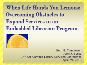 When Life Hands You Lemons: Overcoming Obstacles to