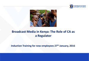 Broadcast Media in Kenya