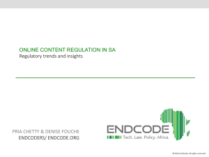 Online Content Regulation in SA: Regulatory Trends and Insights