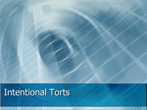 Intentional Torts - Options