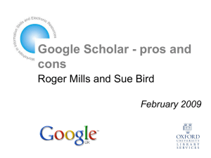Google and Google Scholar